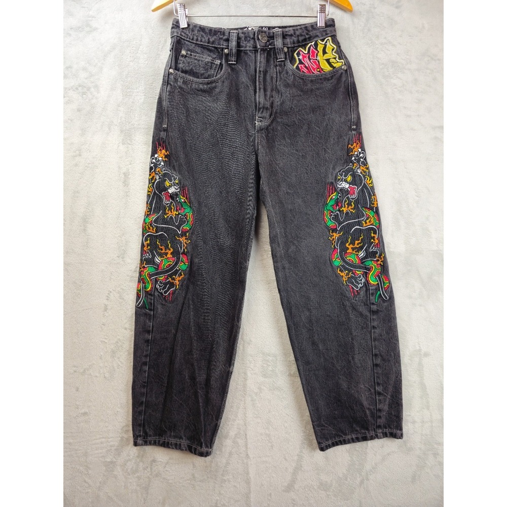 Ninth Hall Ambush Jeans Embroidered Panther Baggy Grunge Skater Hip Hop 28x26.5